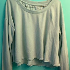 Cropped long sleeve top